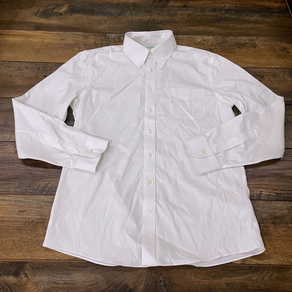 Brooks Brothers Slim Fit Non-Iron Supima Cotton Dress Shirt White 15.5-34